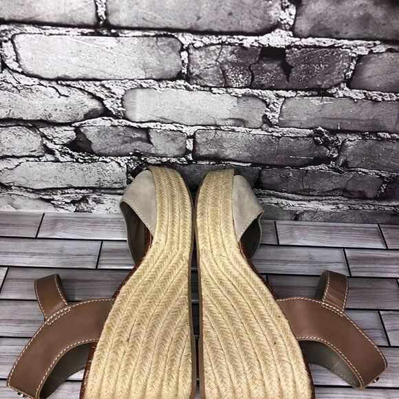 Sam Edelman Dimitree Putty Dark Ankle Strap Espadrille Wedges Women’s Sz 9.5M US - Picture 16 of 16